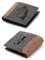 Jeweidea Portefeuille en Cuir avec Nom Alphabet Gravé pour Homme Portefeuille à Deux Volets avec Lettre Personnalisée avec Porte-Cartes RFID pour Mari, Père, Petit Ami pour Anniversaire de Noël