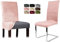 BEAUTEX Stuhlhussen Sets, Samt Mikrofaser Stuhlbezug, elastische Stretch Husse, Set -Größe und Farbe wählbar (Altrosa-Hell 4er Set)