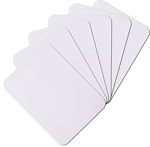 Guokuai Premium Quality Fabric Repair Patches Iron-on Patches for Clothing Inside & Outside Strongest Glue Cotton 3 by 4-1/4 (7.5 cm x 10.5 cm)… (6PCS-White)