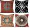 AKIS Home Kissenbezug 45x45cm 4er-Set Indische Hippie Böhmischen Mandala Blume Dekorative Kissenhülle Dekokissen Wohndeko
