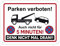 Parken verboten Metallschild in 15x20 cm mit lustigem Spruch ein praktisches Schild für Privatparkplätze, Garagentore, um Falschparker abzuschrecken die gerne vor deiner Einfahrt
