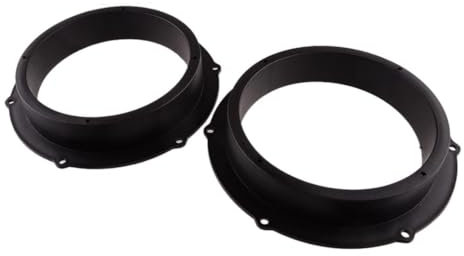beler 1 Pair 8inch to 6.5 inch Black Plastic Car Stereo Speaker Spacers Adaptor Replacement Universal