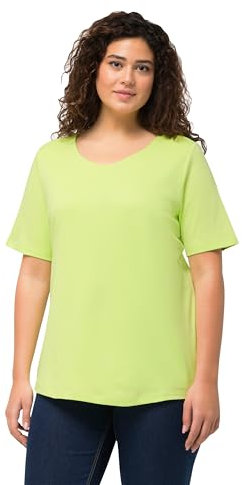 Ulla Popken Damen Basic-t-shirt T-Shirts, Limettengrün, 46-48 EU