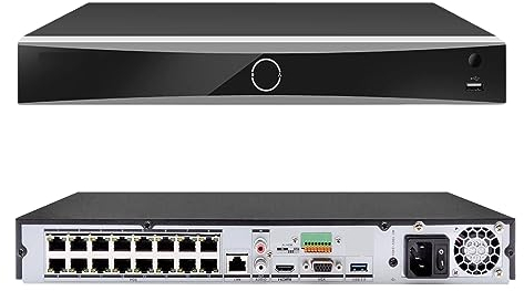 DS-7616NXI-K2/16P 16CH 4K 16 canali PoE AcuSense NVR Videoregistratore di rete Rilevamento umano/veicolo compatibile con telecamera IP HIK/Hik-Connect (versione inglese internazionale senza HDD)