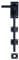 12 Drop Bolt GATE Garage Strong Heavy Duty Shed Stable Black Galv (Black)