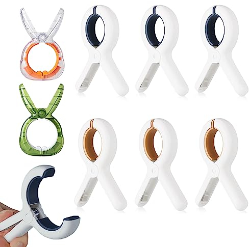 Wäscheklammern Groß Windbeständig 8 Stück Handtuchklammern für Strandliegen Kunststoff Starke Towel Clips Strandtuch Klammern für Tägliche Wäsche, Badetuch, Teppich, Bettwäsche und Dicke Kleidung