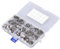 80PCS Hose Clamp Pliers Kit Hose Clip Assortment Kit Stainless Steel Single Ear Pipe Clamps with Clamping Pliers for Automobiles Ships Motorcycles