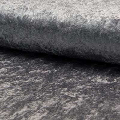 Pannesamt Meterware | 1 Meter | 26 Farben | Brilliant Samt | 145 cm breit | Stoff | Velour (Grau)