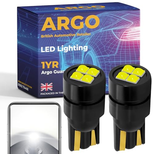 Argo T10 501 Led Bulbs 4 Smd Xenon White Car Light Bulbs Car Interior Upgrade Number Plate Light Map Dome Courtesy Van Capless Wedge 194 168 W5w Bulb Led Side Light Bulb 12v