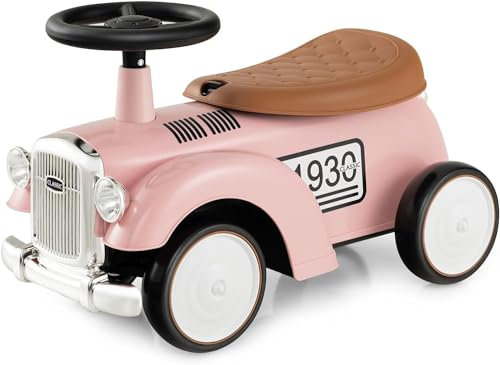 Ride On Push Car for Toddlers, Classic Kids Ride On Car Foot-to-Floor Sliding Car with Steering Wheel, Horn & Under Seat Storage, Ride On Toy for Boys Girls 18-36 Months (Pink)