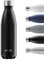 FLSK Trinkflasche – Premium Edelstahl Thermosflasche – 100 % auslaufsicher & kohlensäuregeeignet – hält 24 h kalt & 18 h heiß – BPA-frei (black, 750 ml)