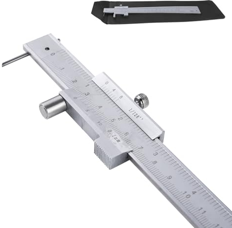 TOATELU Calibro a corsoio in acciaio inox HHU988, precisione in acciaio inox, calibro a corsoio analogico nonius lettura: 0,1 mm