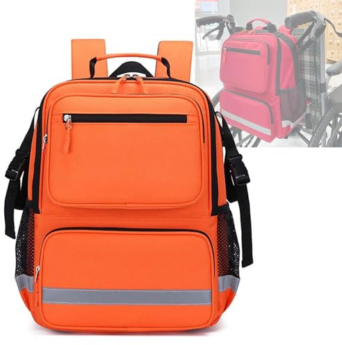 Cubstone Rollstuhl Rucksack, Multifunktions-Rollstuhl-Bag,Mobilitäts-Roller Universal - Große Kapazität Rollstuhlzubehör Rollstuhltasche Hinten - Wasserdichtes - mit Reflektierendem Streifen(B)