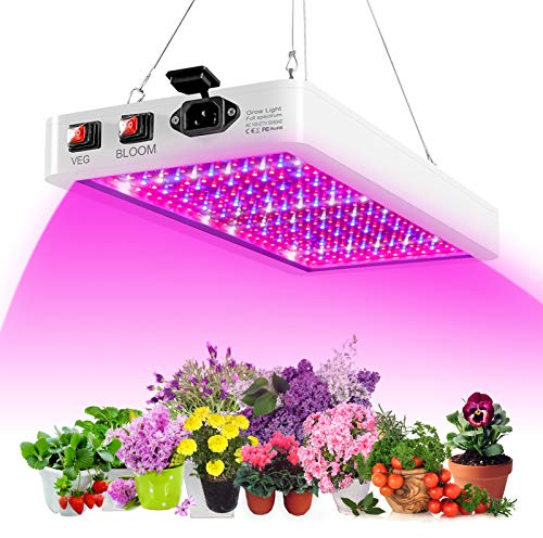 Kavolet Pflanzenlampe LED, 1000W LED Grow Light 216 LEDs Full Spectrum LED Pflanzenlicht Wachstumslampe Dual Switch IP65 wasserdichte Hängepflanzen-Wachstumslampen für Sämlinge Blumen Gewächshaus