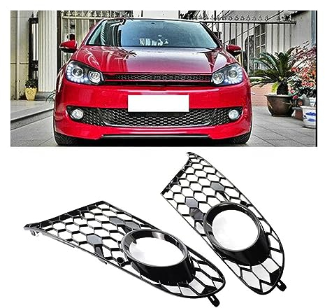 SPYKEY Auto Paraurti Anteriore Fendinebbia Griglia di Copertura per VW Golf 6 2009 2010 2011 2012 2013-5K0853665 5K0853666,Griglia Paraurti Trim Kit Parti di Ricambio