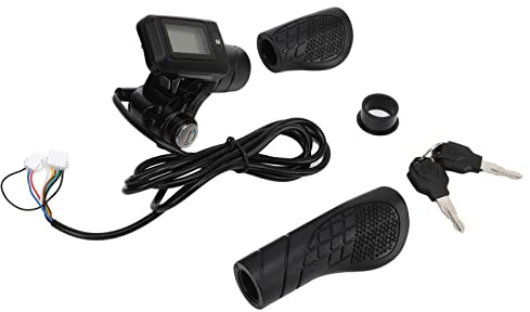HELEVIA 805 LCD-Anzeigefeld Gasgriff-Set Elektrofahrrad-Roller Halbgasgriff mit LCD-Panel 22,5-mm-Lenker