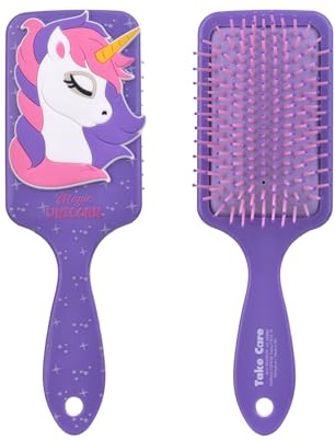 Unicorn Kinder 2er-Set haarbürste - Haarbürste ohne Zupfen Kopfhautmassagebürste für alle Haartypen für Kinder