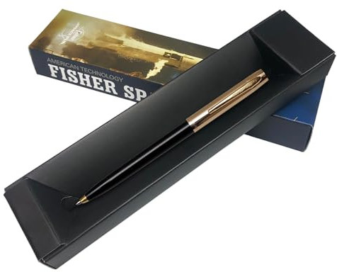 Fisher Space Pen Apollo Cap-o-matic Kugelschreiber mit schwarzer Chromkappe, Geschenkbox FS251