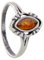 LES POULETTES BIJOUX - Sterling Silber 925 Ring Schiffchen und Bernstein - Taille 55 (17.5)