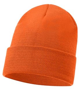 Gadgets Mafia Beanie for Men Women,Comfortable Breathable Stretchy Soft Cuffed Beanie Winter Hats for Mens Womens Unisex (Orange)