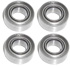 4x Kugellager 5x11x4 mm - MR115 ZZ Radial Rillenkugellager Wälzlager rcbay Chromstahl beidseitig gedichtet für 5mm Welle