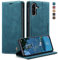 KZB Funda para Samsung Galaxy A56 5G Libro Fundas con Tapa Móvil Cuero Carcasa Magnética Tarjetero Soporte Protector Flip Cartera Antigolpes Case para Samsung Galaxy A56 - Azul-Verde