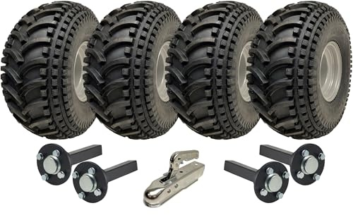 22x11.00-8 Open Centre P308 ATV Trailer Kit Wheels Axles & Hitch Capacity 620kg