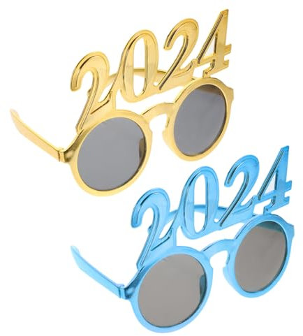 VALICLUD 1 Jeu Verres De Réveillon Du Nouvel An Vaisselle 2024 Verres De Fête Du Nouvel An 2024 De Fête Du Nouvel An Lunettes De Soleil De Fête Lunettes De Soleil De 2 pièces