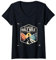 Femme Un autre design de montagne rétro pour la randonnée d'un demi-mile T-Shirt avec Col en V