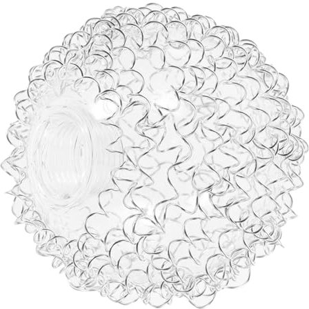 Ronyme Pantalla de Alambre de Aluminio Forma de Globo de Cristal, Accesorio de Iluminación DIY, Decoración, Cubiertas de Lámpara para Sala y Estar, Dormitorio, Diámetro 10cm