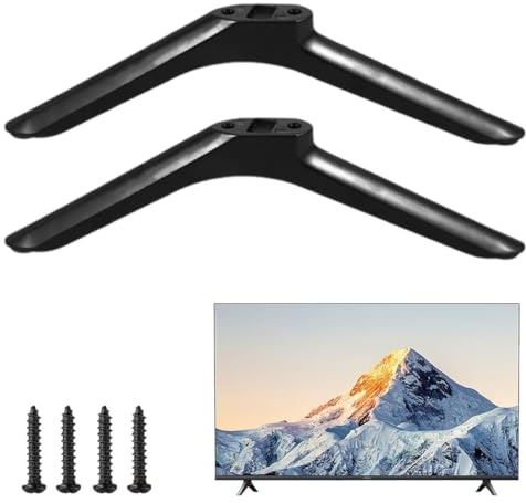 DULZEN Patas TV Universal Patas Universales para Soporte de TV de 32 Pulgadas Base de TV de Repuesto en Material ABS Incluye Tornillos para Montaje Rápido y Seguro