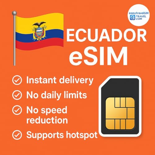 Ecuador eSIM High-Speed-Daten unterstützen Hotspot 30 Tage 3-20 GB E-Mail-Lieferung (5 GB für 30 Tage)