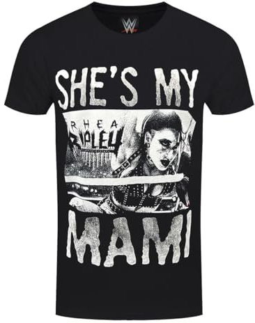 WWE Rhea Ripley She's My Mami Herren-T-Shirt, Schwarz