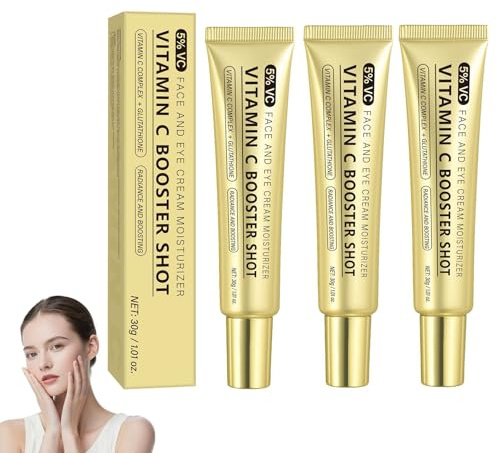 5% Vc Augencreme reduziert Schwellungen und Augenringe sofort, Retinal Augencrem, Spendet Intensive Feuchtigkeit, effektiv gegen Schwellungen, Anti-Aging-Feuchtigkeitspflege - 30 ml (3PC, 30ML)