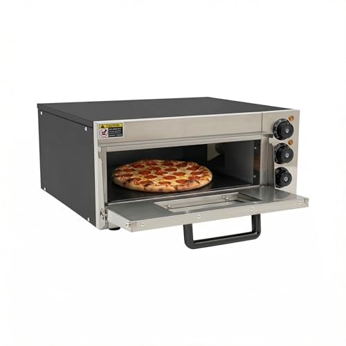 Forno Elettrico per Pizza 2000W, Forno Elettrico Nero Monostrato, 20L 50-350°C, Cottura Veloce, per Casa, Ristorante, Evento, Nero