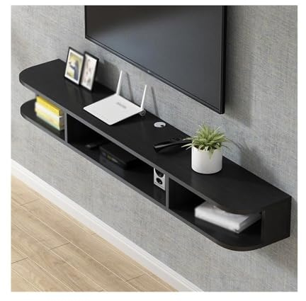 Meuble TV Meuble TV Mural, Support de Rangement, Meuble Flottant for Salon et Chambre Console(Noir)