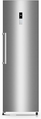 SCHOEPF – GS282DIX Gefrierschrank 185 cm – Edelstahl – 282 L – No-Frost Technologie – Schnellgefrierfunktion – 38 dB – höhenverstellbare Füße – Energieeffizient – 199 kWh/Jahr