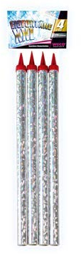 WECO EISFONTäNE XXL (120 SEK) 23938 - Silberspitzkerze mit Glitzer - Rauchlos - Fontäne - Unparfümiert - Innen & Außen