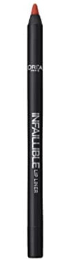 L'Oreal Paris Make-up designer Infallible Lip Liner, Tonorojo 105 Red Fiction