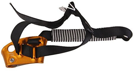 Yundxi Left/Right Foot Ascender Riser for Rock Climbing Mountaineering Tree Arborist Rappelling Gear Equipment (Gold for Right)