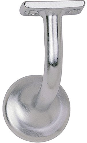 Handlaufträger mit Winkel Wandabstand 60 mm, Messing verchromt matt
