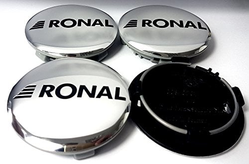 4X Original Ronal 64mm Nabendeckel Nabenkappe Hochglanz Poliert Center Cap Deckel Felgendeckel