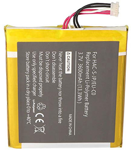 Batterie pour Nintendo Switch, Li-Polymer, 3,7 V, 3600 mAh, 13,3 Wh