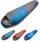 meteor Mummy Schlafsack Ideal für Kinder und Erwachsene - Camping Travel Wandern Trekking Hotel - Leichter kompakter Komfortabel mit Kompressionssack (Grau/Blau)