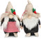 com-four® 2X Premium Weihnachts-Wichtelpaar Gr.M für die Weihnachtsdeko, Alpine Figuren als winterliche Dekoartikel, Niedliche Kantenhocker als Raumschmuck oder Geschenk