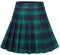 Dressystar Jupe Basique Femme Extensible Patineur Patineuse Pom-Pom Girl Mini Jupe Plissée Vert Marine Plaid S