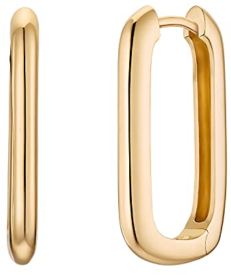 NOELANI Creolen 925 Sterling Silber Damen Ohrschmuck, 2,6 cm, Gold, Kommt in Schmuck Geschenk Box, 2031607