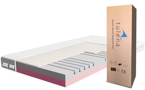 TULENA NOX Matratze 200x200 Komfortschaum weich H1 + H2 Comfort 16 cm Probeschlafen inkl. Wendematratze Antibakterieller Bezug mit Reißverschluss