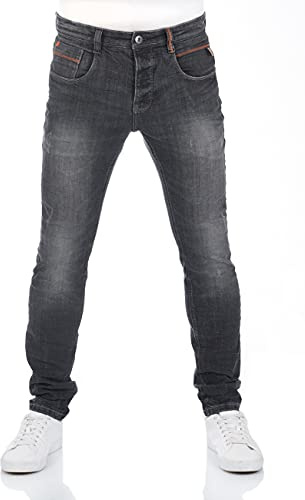 riverso Jeans Herren Stretch Slim Fit RIVCaspar Jeanshose Hose Denim Schwarz w30, Farbe:Black Denim (B132), Länge:L32, Weite:30W