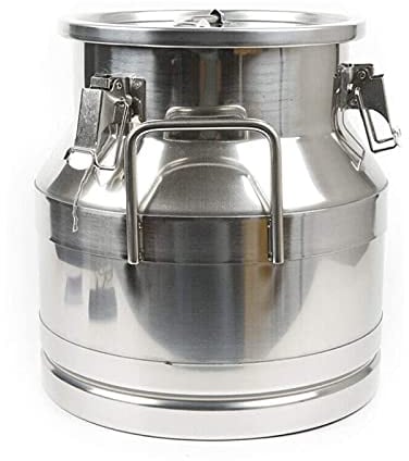 JHZDX Transportdosen Edelstahl Milchkanne Mill-Eimer-Wein-Eimer-Eimer-Milchkanne 20L,20L/5.5 Gallon